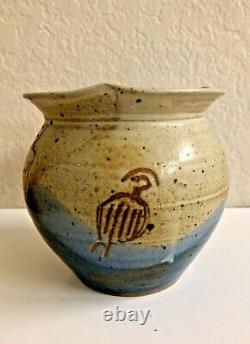 Vintage Art Pottery Southwest Hand thrown Earth tone Signed