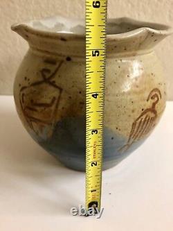 Vintage Art Pottery Southwest Hand thrown Earth tone Signed