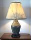 Vintage Art Pottery Table Lamp Studio Hand Thrown with Custom Lampshade