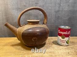Vintage Art Pottery Teapot Signed Studio Mark Lidded Clay Water Coffee Stoneware