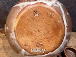 Vintage Art Pottery Teapot Signed Studio Mark Lidded Clay Water Coffee Stoneware