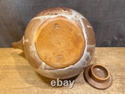 Vintage Art Pottery Teapot Signed Studio Mark Lidded Clay Water Coffee Stoneware