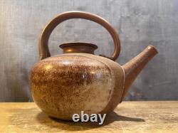 Vintage Art Pottery Teapot Signed Studio Mark Lidded Clay Water Coffee Stoneware