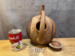Vintage Art Pottery Teapot Signed Studio Mark Lidded Clay Water Coffee Stoneware