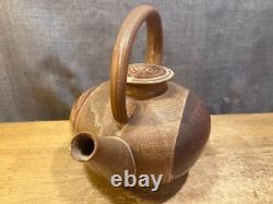 Vintage Art Pottery Teapot Signed Studio Mark Lidded Clay Water Coffee Stoneware