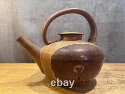 Vintage Art Pottery Teapot Signed Studio Mark Lidded Clay Water Coffee Stoneware
