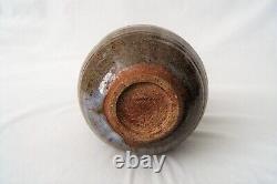 Vintage Art Studio Pottery Stoneware Narrow Neck Bud Weed Pot Vase 12.5 Signed