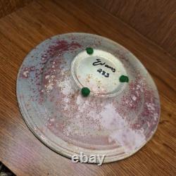 Vintage Art Tony Evans RAKU Studio Pottery 7.5 Bowl Signed and Numbered #283