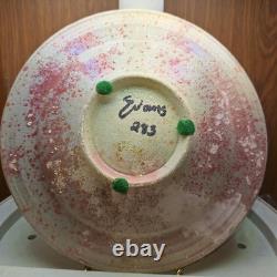 Vintage Art Tony Evans RAKU Studio Pottery 7.5 Bowl Signed and Numbered #283