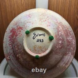 Vintage Art Tony Evans RAKU Studio Pottery 7.5 Bowl Signed and Numbered #283
