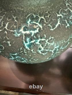 Vintage Artist Signed ByWilliam K. Turner Studio Pottery Vase Teel Glazed