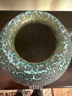 Vintage Artist Signed ByWilliam K. Turner Studio Pottery Vase Teel Glazed