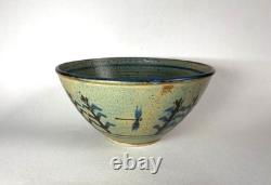 Vintage Artist Signed Studio Art Pottery Stoneware Bowl
