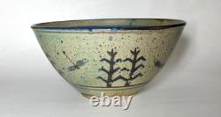 Vintage Artist Signed Studio Art Pottery Stoneware Bowl