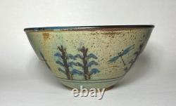 Vintage Artist Signed Studio Art Pottery Stoneware Bowl