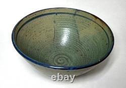 Vintage Artist Signed Studio Art Pottery Stoneware Bowl