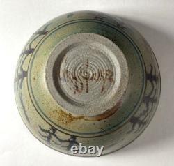 Vintage Artist Signed Studio Art Pottery Stoneware Bowl