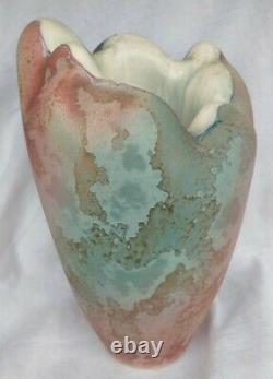 Vintage Artist Signed Tony Evans Raku Studio Art Pottery Vase