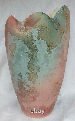 Vintage Artist Signed Tony Evans Raku Studio Art Pottery Vase