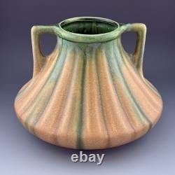 Vintage Arts & Crafts Thulin Belgium Studio Art Pottery Vase Green And Brown