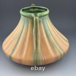 Vintage Arts & Crafts Thulin Belgium Studio Art Pottery Vase Green And Brown