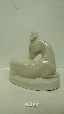Vintage Australian Pottery Studio Ceramic Art Deco Deer Fawn Statue