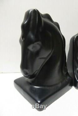 Vintage Australian Pottery-pair Horse Head Book Ends Elischer Studio Ceramics