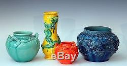 Vintage Awaji Art Studio Japanese Pottery Dragon Storage Jar Vase
