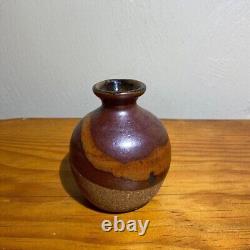 Vintage BYRON TEMPLE Mid Century Modern Studio Pottery 4 Vase Signed