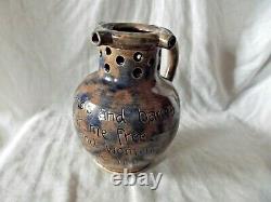 Vintage Baron Barnstable Brown Glazed Puzzle Jug signed on the base