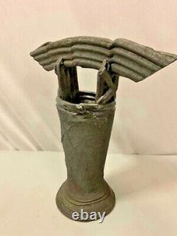 Vintage Barrett Signed studio Art pottery ceramic Vase Sculpture 15