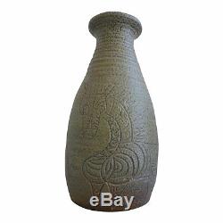 Vintage Barry Huggett Cornwall Downs UK Studio Pottery Floor Vase