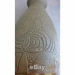 Vintage Barry Huggett Cornwall Downs UK Studio Pottery Floor Vase