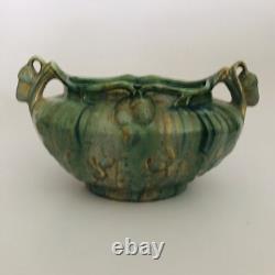 Vintage Belgium Thulin Studio Art Crafts Pottery Vase Acorn Drip Glaze 9088