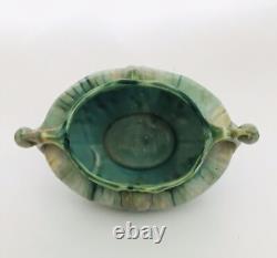 Vintage Belgium Thulin Studio Art Crafts Pottery Vase Acorn Drip Glaze 9088