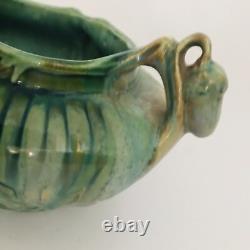 Vintage Belgium Thulin Studio Art Crafts Pottery Vase Acorn Drip Glaze 9088