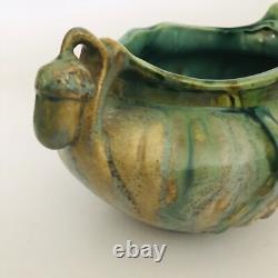 Vintage Belgium Thulin Studio Art Crafts Pottery Vase Acorn Drip Glaze 9088