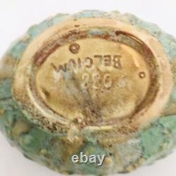 Vintage Belgium Thulin Studio Art Crafts Pottery Vase Acorn Drip Glaze 9088