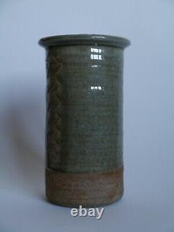 Vintage Bernard Leach pottery vase stoneware glazed and makers mark perfect