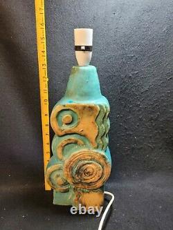 Vintage Bernard Rooke studio pottery lamp base signed