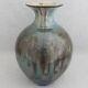 Vintage Bill Campbell Crystalline Blue Green Drip Glaze Studio Pottery Vase 9½