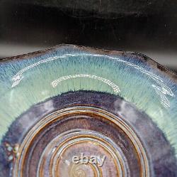 Vintage Bill Campbell Studio Art Pottery 11.5 Octagonal Centerpiece Bowl Signed