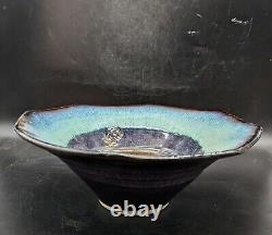 Vintage Bill Campbell Studio Art Pottery 11.5 Octagonal Centerpiece Bowl Signed