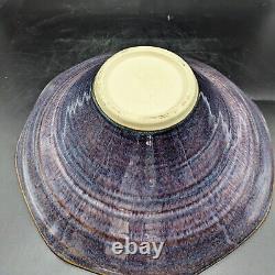 Vintage Bill Campbell Studio Art Pottery 11.5 Octagonal Centerpiece Bowl Signed