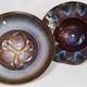 Vintage Bill Campbell Studio Pottery Handmade Drip Glaze Ceramic Bowls Set of 2