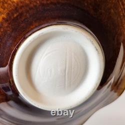 Vintage Bill Campbell Studio Pottery Handmade Drip Glaze Ceramic Bowls Set of 2