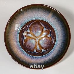 Vintage Bill Campbell Studio Pottery Handmade Drip Glaze Ceramic Bowls Set of 2