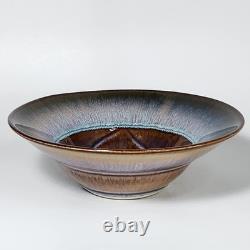 Vintage Bill Campbell Studio Pottery Handmade Drip Glaze Ceramic Bowls Set of 2