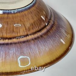 Vintage Bill Campbell Studio Pottery Handmade Drip Glaze Ceramic Bowls Set of 2