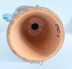 Vintage Bitossi Aldo Londi Rimini Blu Sun Figure Ceramic Sculpture Italy MCM